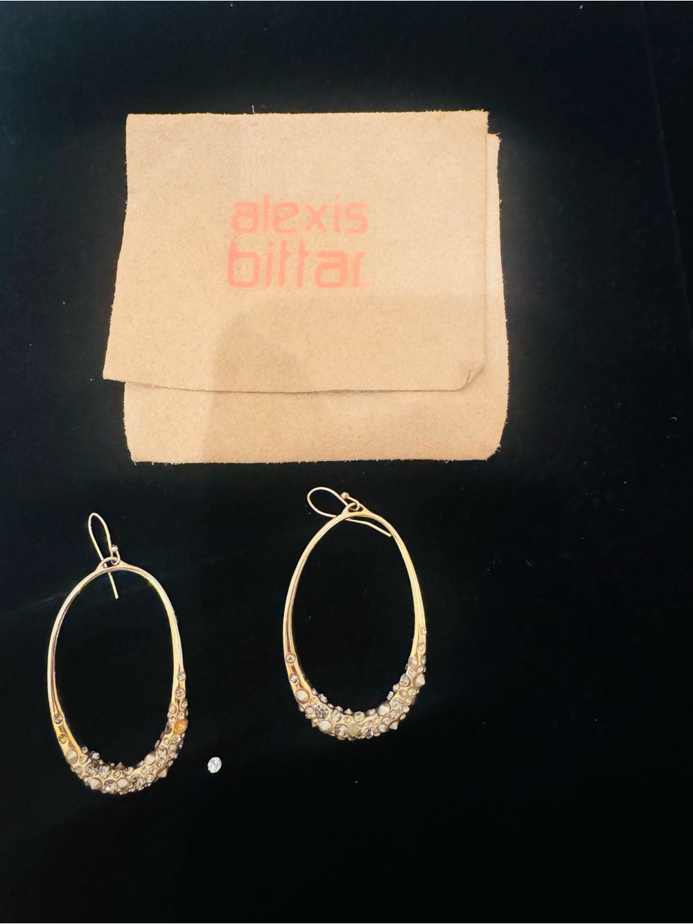 Alexis Bittar drop jewel encrusted earring. Circa 2010.